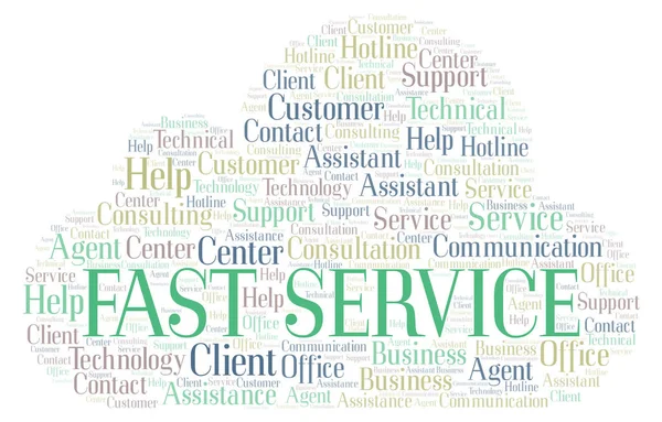 Fast Service word cloud. Wordcloud made with text only.