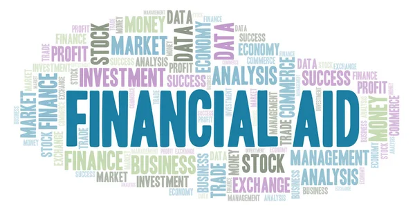 Financial Aid word cloud, wordcloud made with text only.