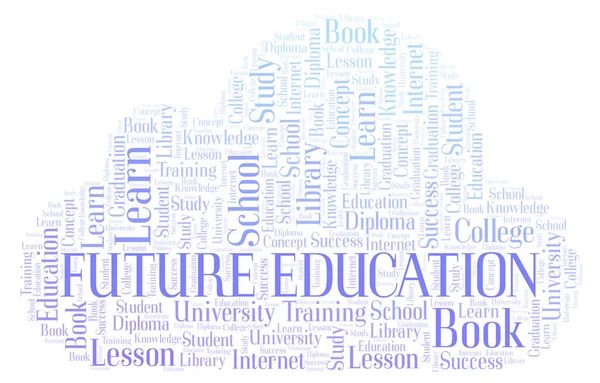 Future Education Nube Palabras Nube Palabras Hecha Solo Con Texto —  Fotos de Stock