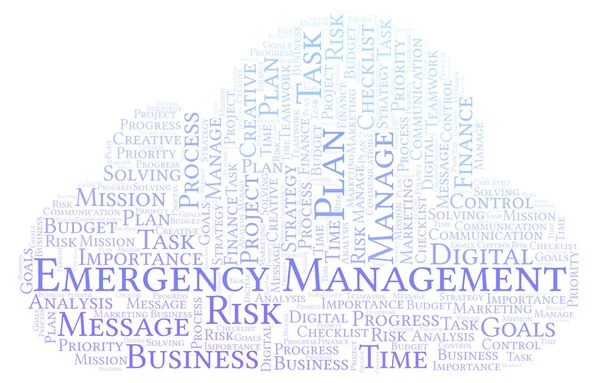 Emergency Management word cloud, made with text only