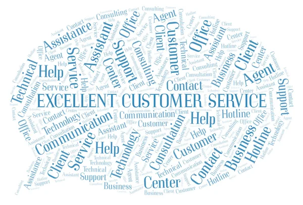 Excelente Servicio Cliente Word Cloud Wordcloud Hecho Solo Con Texto —  Fotos de Stock