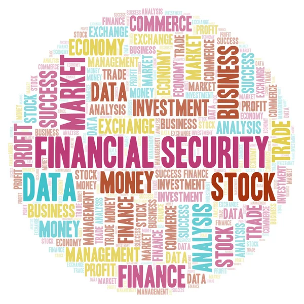 Financial Security word cloud, wordcloud made with text only.