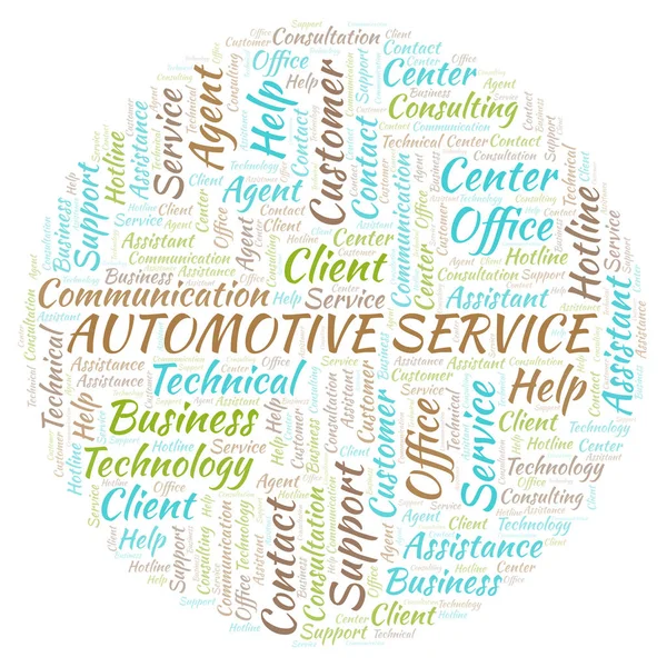 Automotive Service word cloud. Wordcloud made with text only.