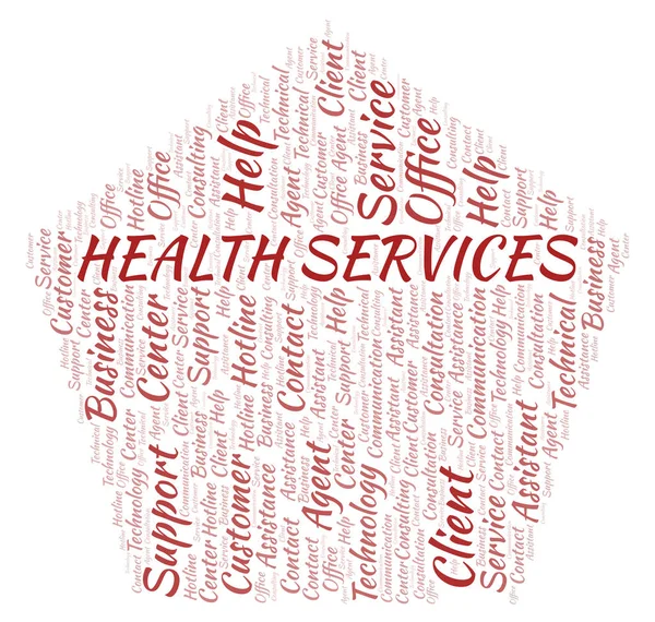 Health Services word cloud. Wordcloud made with text only.