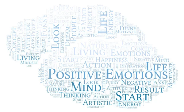 Positive Emotions Word Cloud Made Text Only — Stock Photo, Image