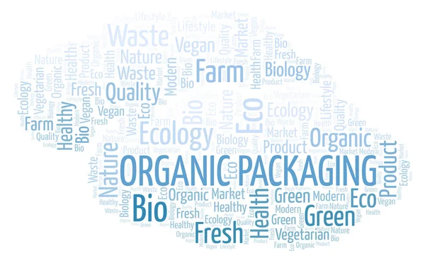 Organic Packaging Word Cloud Wordcloud Hecho Solo Con Texto —  Fotos de Stock