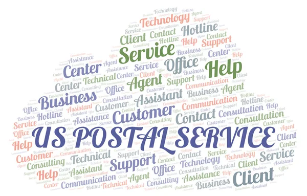 Postal Service Word Cloud Wordcloud Made Text Only — Stock Photo, Image