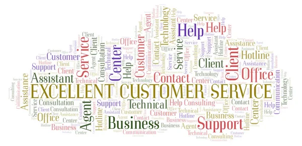 Excellent Customer Service Word Cloud Wordcloud Made Text Only — Stock Photo, Image