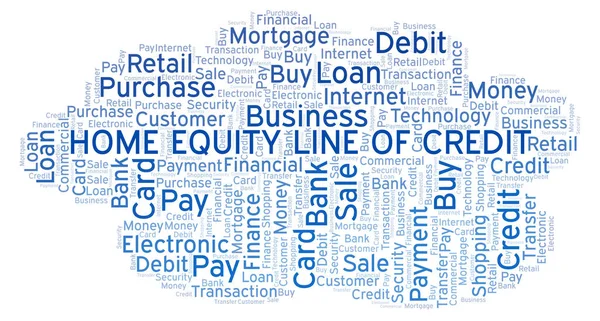 Home Equity Line Credit Word Cloud Wordcloud Made Text Only — Stock Photo, Image