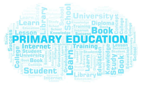 Primary Education Word Cloud Wordcloud Made Text Only — Stock Photo, Image