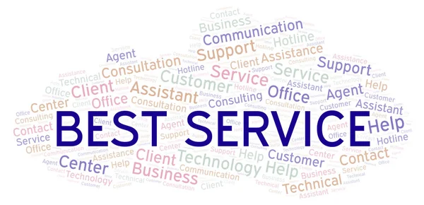 Облако Слов Best Service Wordcloud Made Text Only — стоковое фото