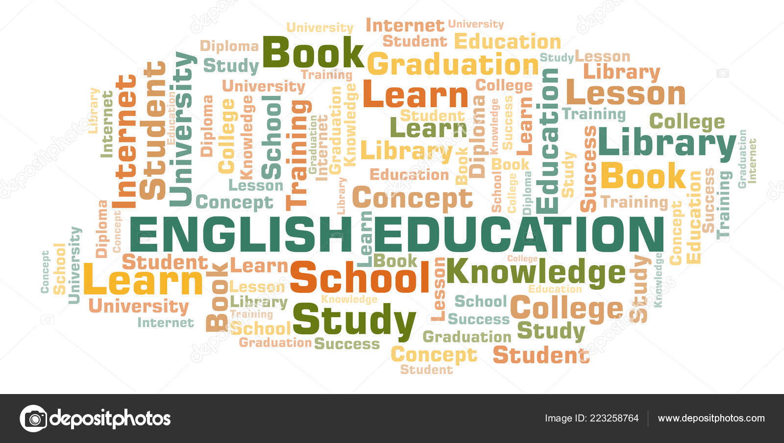 english education word cloud wordcloud made text only stock photo englisheducation