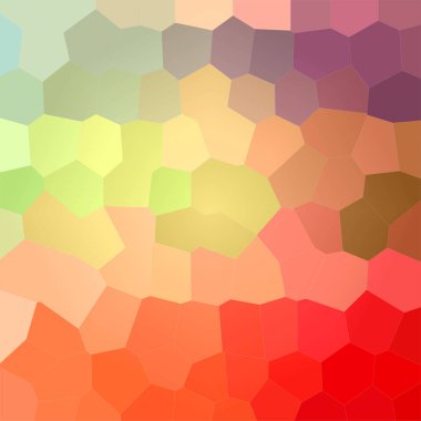 Kırmızı, yeşil ve mavi büyük altıgen kare arka plan dijital gösterimi.