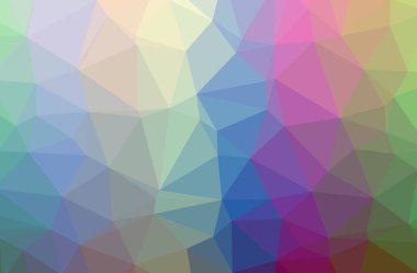 Soyut düşük poli mavi yatay arkaplan çizimi