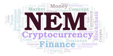 Nem cryptocurrency sikke kelime bulutu. Yalnızca metin ile yapılan kelime bulutu.