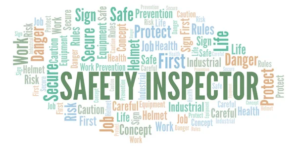 Safety Inspector word cloud. Word cloud made with text only.