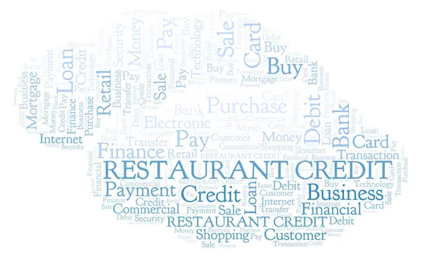 Restaurant Credit Word Cloud Wordcloud Made Text Only — Stock Photo, Image