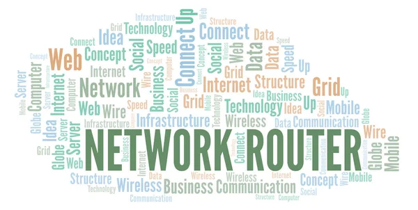 Network Router Word Cloud Word Cloud Made Text Only — Stock Photo, Image