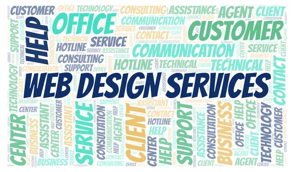 Web Design Services word cloud. Wordcloud made with text only.