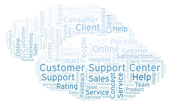Customer Support Center Word Cloud Gemaakt Met Alleen Tekst — Stockfoto
