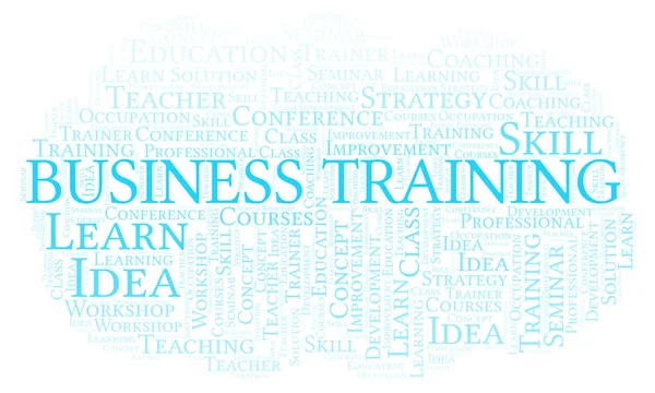 Business Training Word Cloud Wordcloud Fait Avec Texte Seulement — Photo