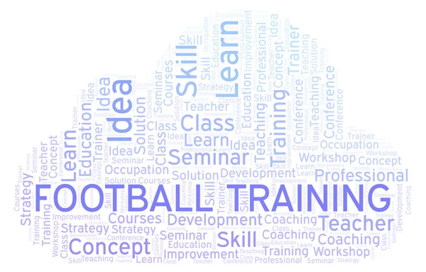 Entrenamiento Fútbol Palabra Nube Wordcloud Hecho Solo Con Texto —  Fotos de Stock