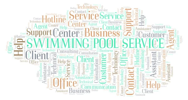 Swimming Pool Service word cloud. Wordcloud made with text only.