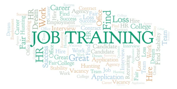 Job Training word cloud. Wordcloud made with text only.