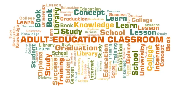 Educación Adultos Classroom Word Cloud Wordcloud Made Text Only —  Fotos de Stock