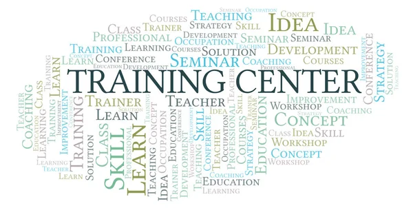 Training Center Word Cloud Wordcloud Made Text Only — Stock Photo, Image