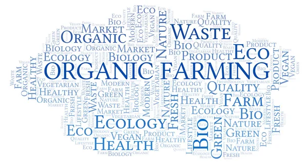 Organic Farming Word Cloud Wordcloud Hecho Solo Con Texto — Foto de Stock