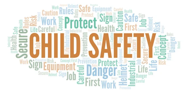 Child Safety Word Cloud Word Cloud Gemaakt Met Alleen Tekst — Stockfoto