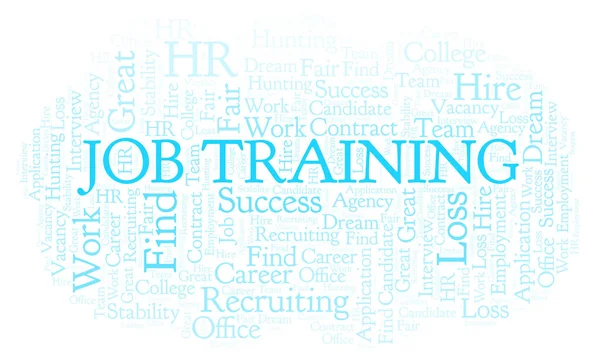 Job Training word cloud. Wordcloud made with text only.