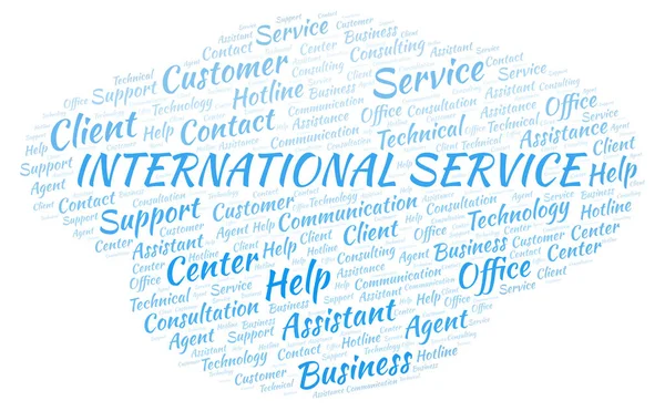 International Service Word Cloud Wordcloud Gjorda Med Endast Text — Stockfoto