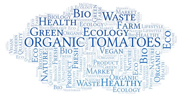 Organic Tomatoes Word Cloud Wordcloud Made Text Only — Stock Photo, Image