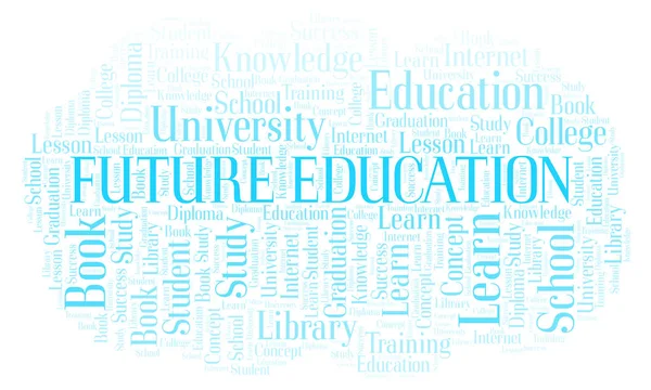 Future Education Nube Palabras Nube Palabras Hecha Solo Con Texto — Foto de Stock