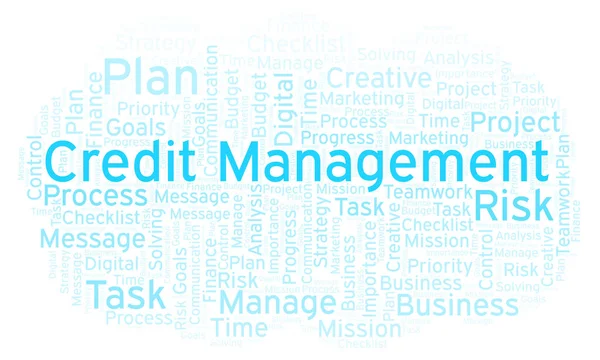 Credit Management Word Cloud Gjorda Med Endast Text — Stockfoto