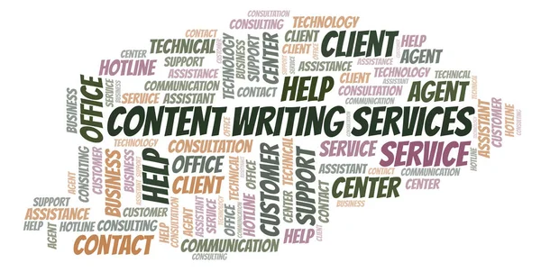 Content Writing Services Word Cloud Wordcloud Gjorda Med Endast Text — Stockfoto