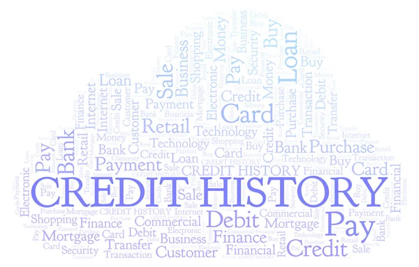 Credit History Word Cloud Wordcloud Made Text Only — Stock Photo, Image