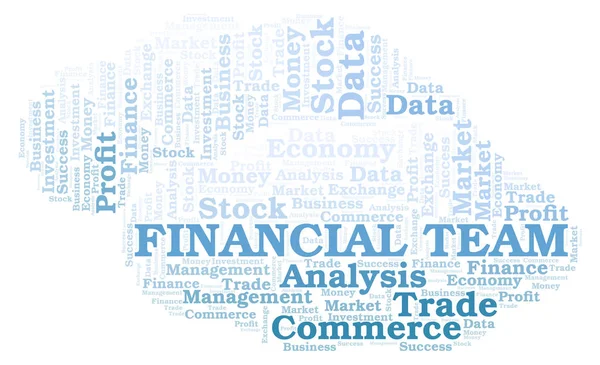 Finanzteam Word Cloud Wordcloud Nur Mit Text — Stockfoto