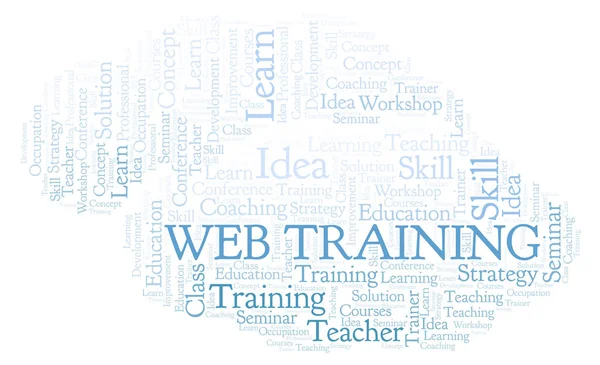 Formation Web Nuage Mots Wordcloud Fait Avec Texte Seulement — Photo