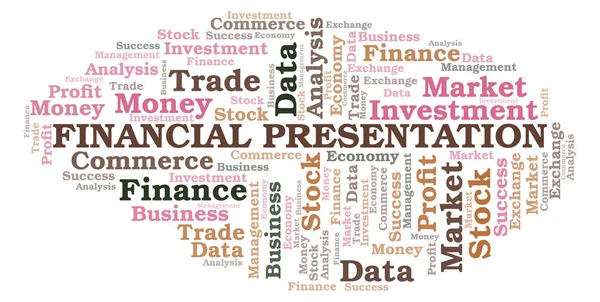 Financial Presentation word cloud, wordcloud made with text only.