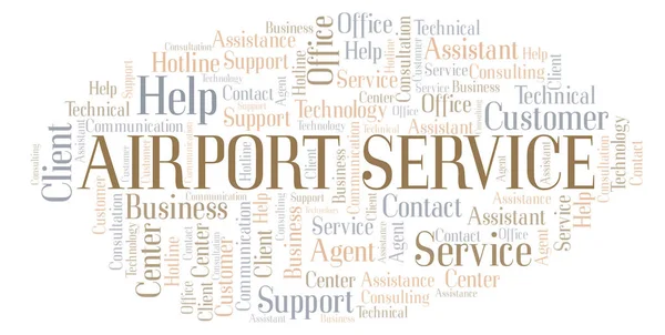 Airport Service word cloud. Wordcloud made with text only.