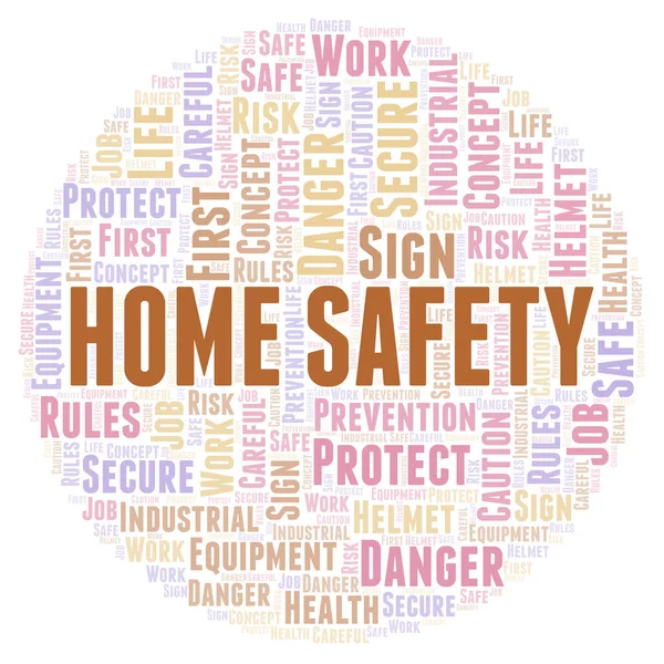 Хмара Слів Home Safety Хмара Слів Зроблена Лише Текстом — стокове фото