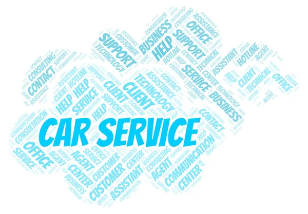 Auto Service Wort Wolke Wordcloud Nur Mit Text Erstellt — Stockfoto