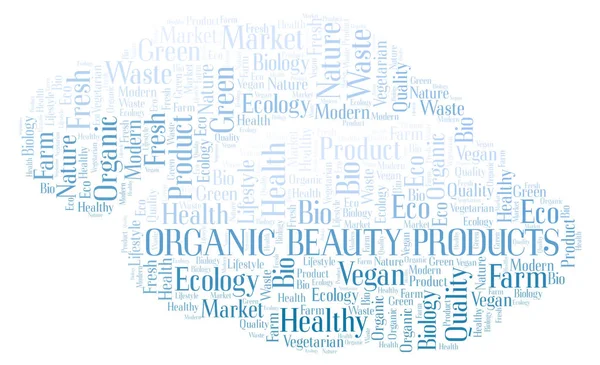 Organic Beauty Products Word Cloud Wordcloud Made Text Only — Stock Photo, Image