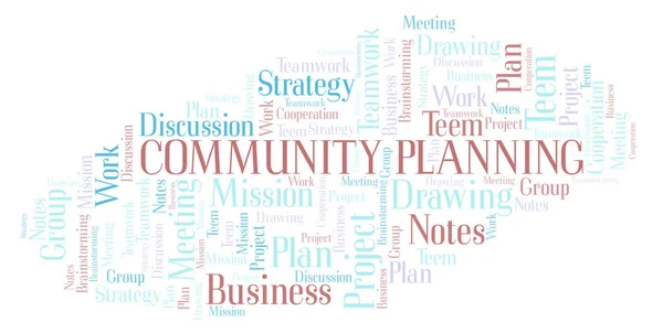 Community Planning word cloud, wordcloud made with text only.