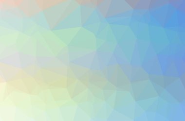 Soyut düşük poli mavi yatay arkaplan çizimi