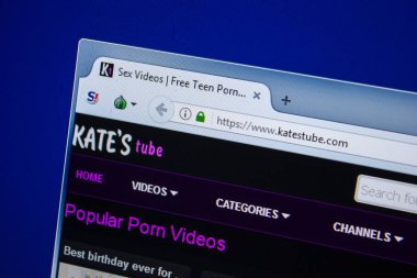 Ryazan, Rusya - 24 Temmuz 2018: Katestube ana web sitesi Pc. Url - Katestube.com görüntüleme 