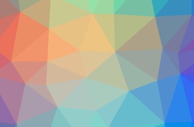 Soyut düşük poli mavi yatay arkaplan çizimi